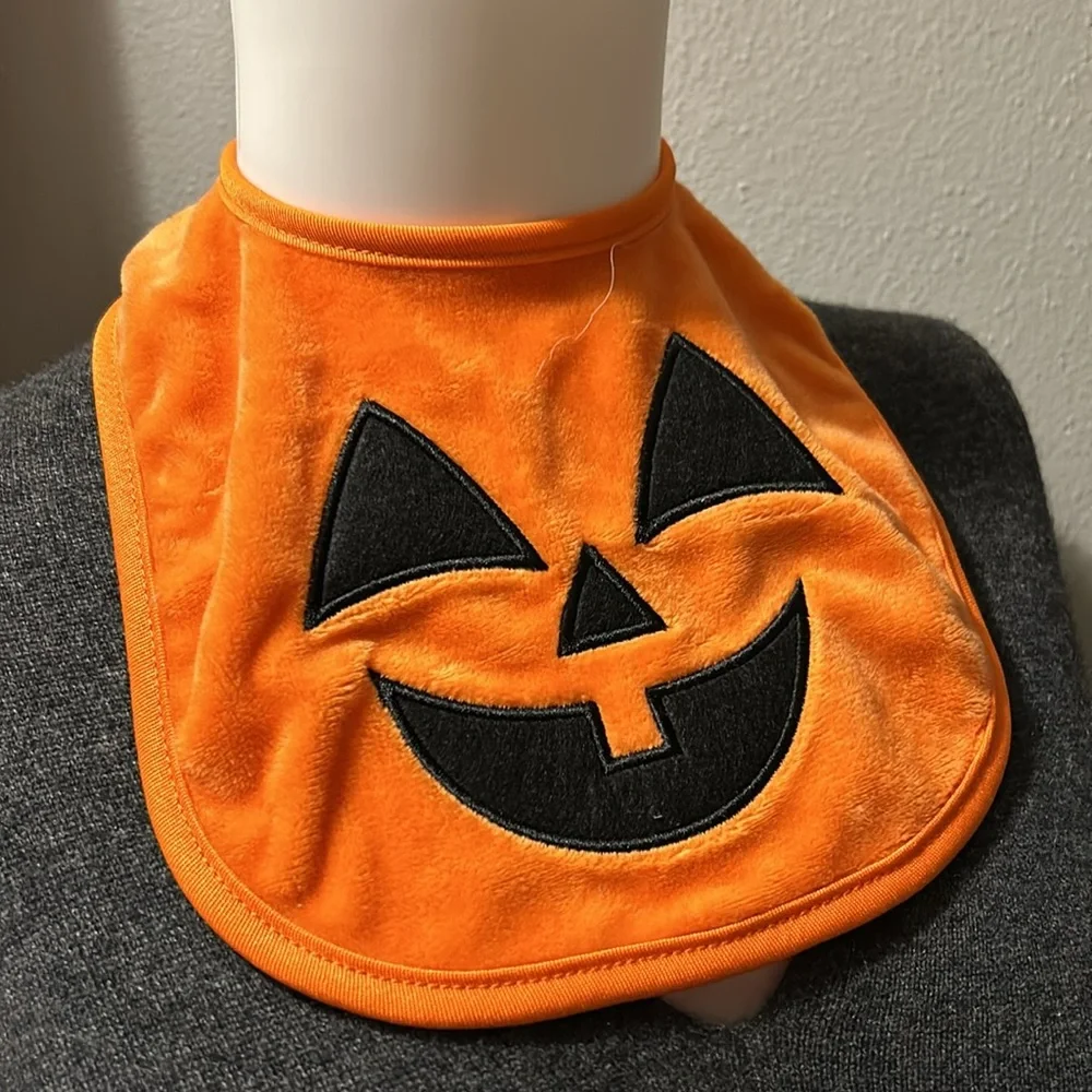 BIB AND BOOTIES Pumpkin Jack o Lantern.